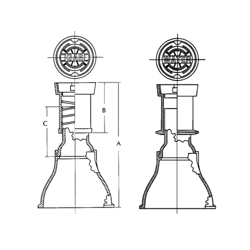 5 ¼” 3-Piece Cast Iron Valve Box